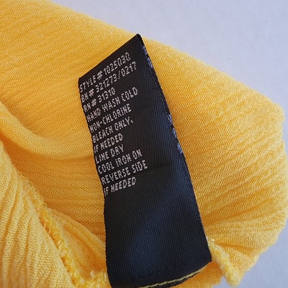 A.Byer yellow over the shoulder top. Size large - Picture 7 of 7